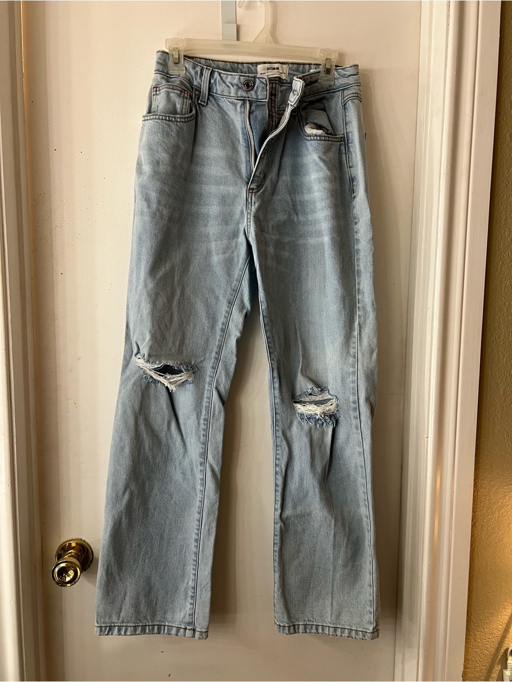 Light Blue Slim Straight Jeans